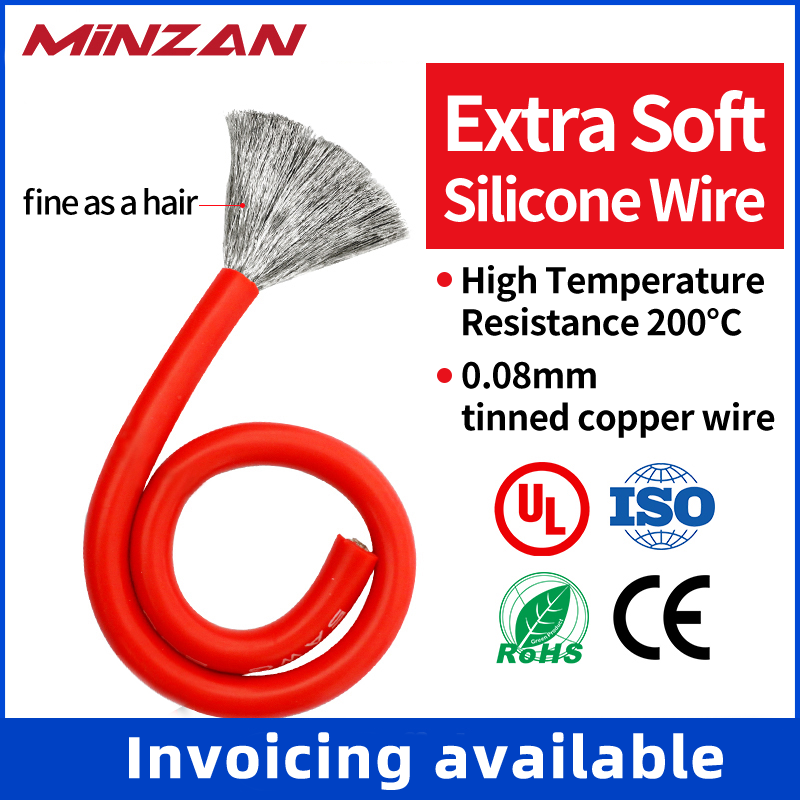 High Flexible Soft Silicone Cable 1awg 2awg 4awg 6awg 8awg 10awg 12awg 14awg Silicone Wire Electrical Tinned Copper