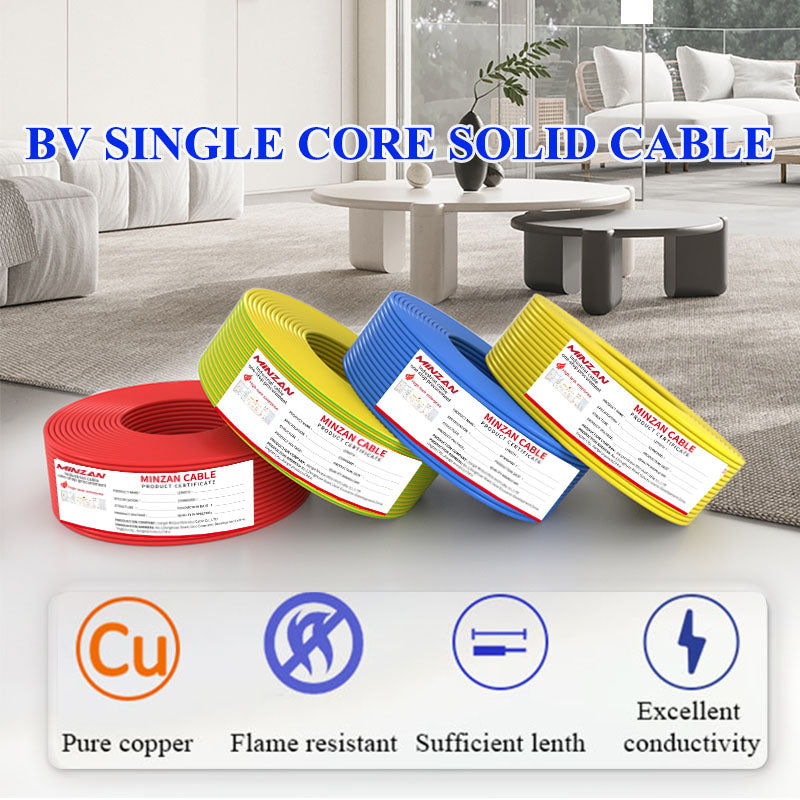 BVR Single Core Copper PVC Insulated House Wiring Cable 1.5mm 2.5mm 4mm 6mm 10mm 16mm Building Wire for Electrical Applications