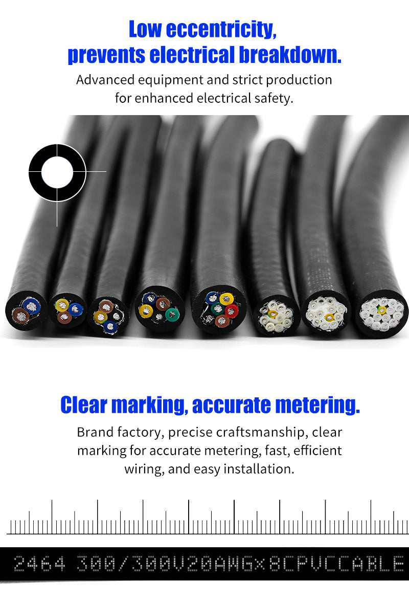 2Core 3Core 4Core UL2464 Vw-1 2C 3C 4C Awg Awm Singal Control Shielded Cable 10awg 12awg 14awg 16awg 18awg 24awg