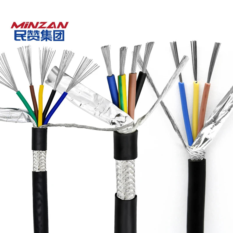 24AWG 2/3/4/5/6 Core AWM 2464 Stranded Shielded Electrical Shield Cable Screened Wire for Car Line/Home Theater/Lamp Lighting
