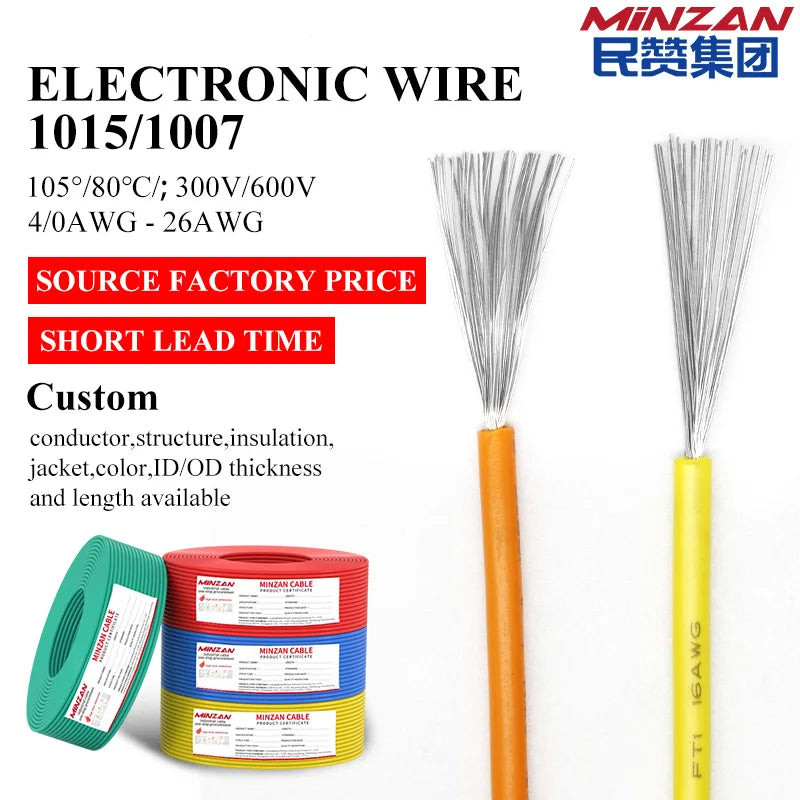 Silicone Wire AWM 3135 600V 200C 16AWG 18AWG 20AWG 22AWG 24AWG 26AWG 28AWG 30AWG Electric Cable Used for Intelligent Appliance