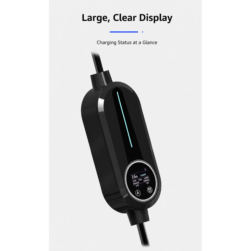 J1772 EV Charger 16A/32A 7.68kW – US Standard Home Charging Station for Electric Vehicles with NEMA Plug