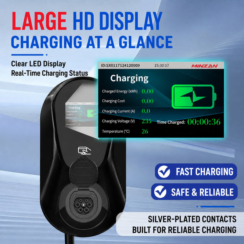 Custom Type 2 EV Charger 7kW/22kW – EU Standard Wireless Home Charging Station with 3-Phase AC & OEM Customization
