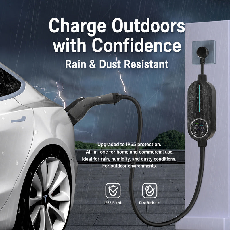 J1772 EV Charger 16A/32A 7.68kW – US Standard Home Charging Station for Electric Vehicles