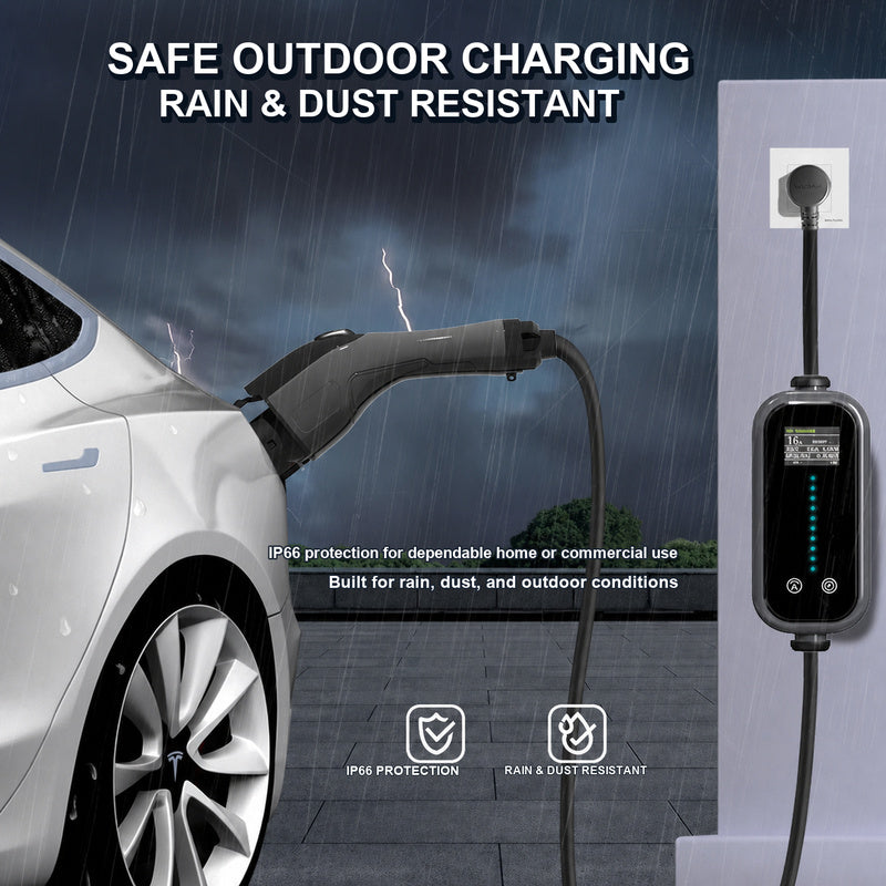 Custom J1772 EV Charger 16A/48A – US Standard Home Charging Gun with OEM LOGO Customization & Wholesale for Global Export
