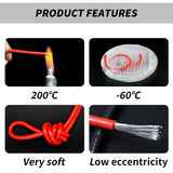 2AWG 4AWG 6AWG 8AWG 10AWG 12AWG 14AWG 16AWG 18AWG 200C Red Black Silicone Wire Temperature Proof Flex Soft Silicone Rubber Cable