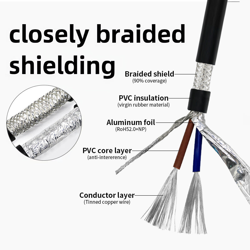 UL2464 28 26 24 22 20 18awg Multi-Core Shield Cable 2/3/4/5/6/7/8 Core Sensor Wires for Power Cables PVC Insulation Stranded