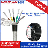 UL2464 28 26 24 22 20 18awg Multi-Core Shield Cable 2/3/4/5/6/7/8 Core Sensor Wires for Power Cables PVC Insulation Stranded