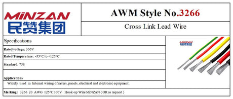 Awm 3266 Halogen Free Xlpe 125 Degree C 300V 16AWG 18awg 20awg 22awg Hook up Electric Copper Wires and Cables Factory