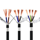 RVVP Pure Copper PVC Insulated 3 4 5 Core 0.3mm 0.5mm 1.5mm 2mm 4mm 6mm Shield Signal Control Wire Electrical Cable