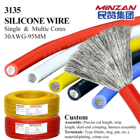 AWM 3135 3512 Ultrasoft Tinned Silicone Insulted Tinned Wiresilicone Wiresilicon Awg Electric Electrical Cable Silicone Wire
