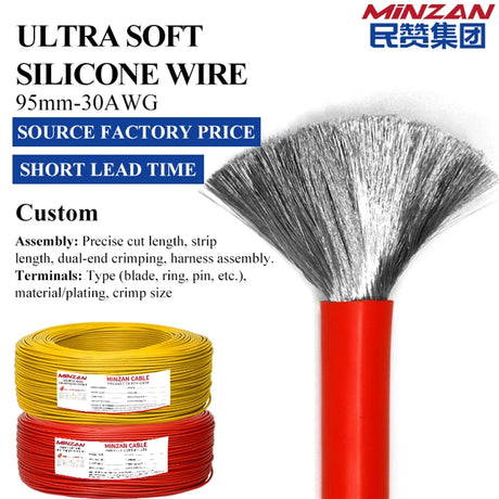 AWM3135 16 18 20 22 24 26 AWG Silicone Cable Wire High Temperature Resistant Electric Wire for Home Appliance