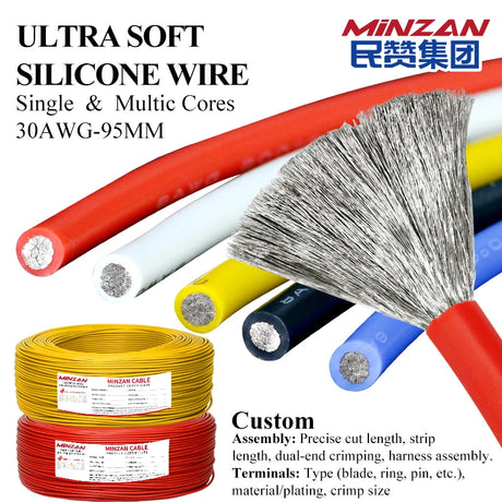 RVVP Flexible CU/PVC 300V Shielded Cable Audio Wire 26 24 22 20 18 16 Awg 6core Multicore Shielded  Signal Control Wire Cable