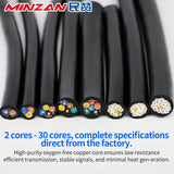 RVVP Shielded Cable 2/3/4/5/6/7/8/10 Cores Tinned/Bare Copper PVC Insulated Control Cable Signal Wire