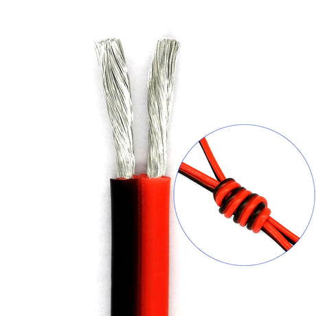 High Temperature Heat Resistant 20AWG 18AWG 15AWG 13AWG 11 13 15 18 20 AWG Gauge Tinned Copper Cable Parallel  Silicone Wire