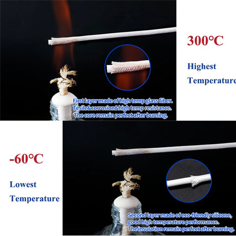 Soft Silicone Cable Wire 300V Tinned Copper Fiber Glass Copper Core Silicone Rubber Insulation Wire