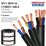 Multicore 2/3/4/5/6/7/8 Core 0.75mm 1mm 1.5mm 2.5mm 4mm 6mm Shielded Cable Signal Cables Copper Rvvp Electric Wire