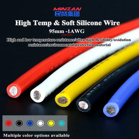 Silicone Wires AWM 758 Standard 12 18 20 22 24 26 AWG Flexible Fiberglass Rubber Wire High Temperature Silicone Cables