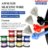 AWM3135 200Degree High Temperature Resistant Silicone Wires 8AWG 10AWG Silicone Rubber Insulated for Lithium Battery Robot Model
