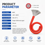 High Temperature Cable Silicone Coated Wire Low Voltage Flexible 8Awg 10 12 14 16 18 20 22 24 Awg Silicon Wire