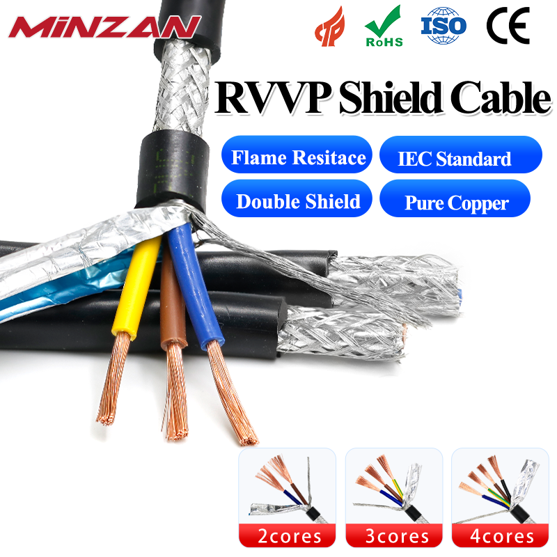 RVVP RVVSP RS485 Shielded Cable PVC Insulated and Shielded Flexible RVVP Electric Wire