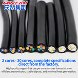 2 3 Core 0.2 0.3 0.5mm 0.75 1 1.5 2.5 4 Mm2 Shielded Twisted Pair RS485 300V RVVP Copper PVC Flexible Shielded Wire Signal Cable