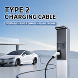Type 2 EV Charging Extension Cable 7kW 32A – Male to Female Dual-Head Connector for Slow Charging with Custom Length Available