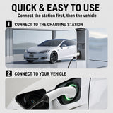 Type 2 EV Charging Extension Cable 7kW 32A – Male to Female Dual-Head Connector for Slow Charging with Custom Length Available