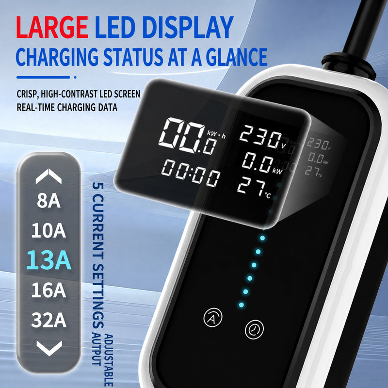 Custom Type 2 Tesla Charger – Portable EV Charging Cable with OEM LOGO Printing & Custom Packaging Available
