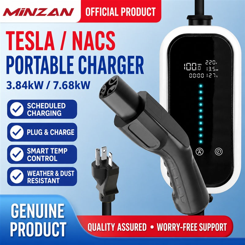 Tesla Mobile Connector 6-20P – US Standard Portable EV Charger for Tesla Models, Home Charging Cable