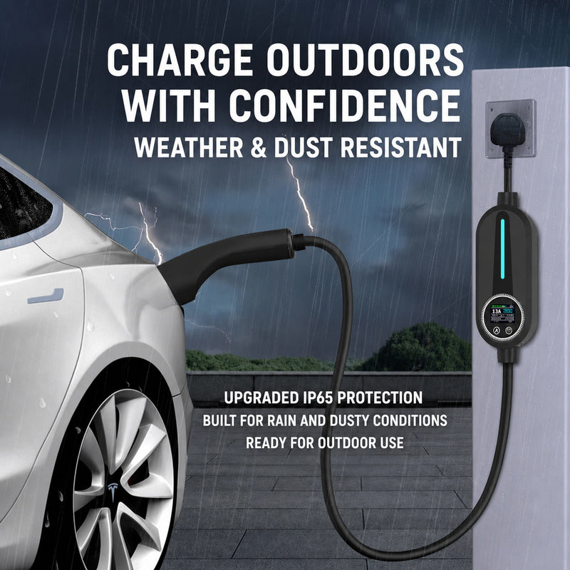 UK Standard 13A Portable EV Charger – British Plug Charging Gun for Electric Vehicles, Home Mobile Connector