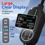 J1772 EV Charger 16A/32A 7.68kW – US Standard Home Charging Station for Electric Vehicles with NEMA Plug