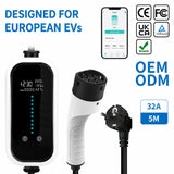 EU Standard Type 2 EV Charger 16A 7kW – Home Electric Vehicle Charging Station with Type 2 Cable