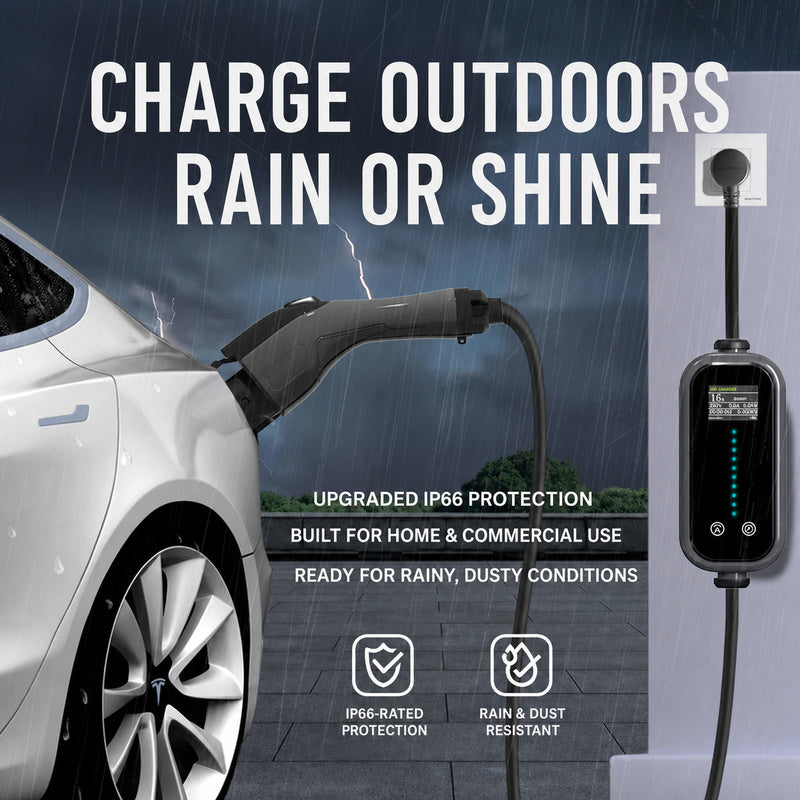 J1772 EV Charger 16A/48A – US Standard Home Charging Gun with Adjustable Current, Wholesale for Global Export