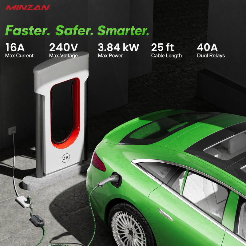 J1772 EV Charger 16A/32A 7kW – US Standard Home Charging Station with LED Display, IP66 Waterproof & Wholesale for Global Export