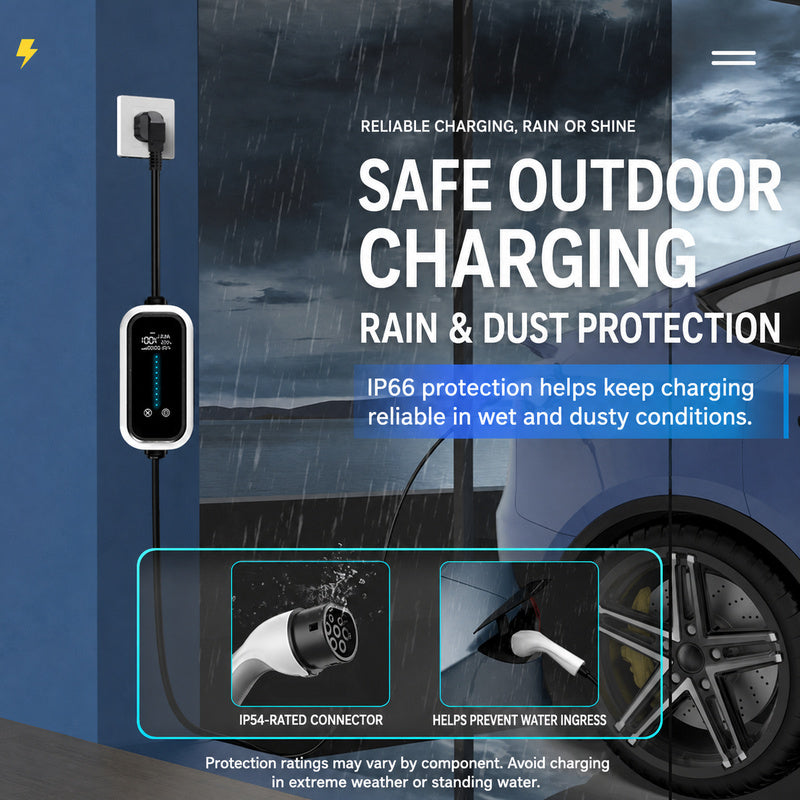 EU Standard Type 2 EV Charger 16A 7kW – Home Electric Vehicle Charging Station with Type 2 Cable