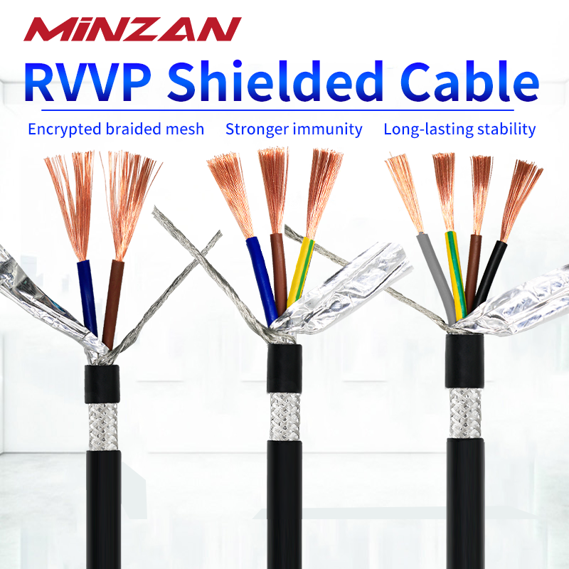 MiNZAN 6cores Shielded Unshielded Signal Control Cable 2 3 4 5 6 7 8 Core Copper Wire Conductor Electric Wire Shielded Cable