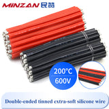 2AWG 4AWG 6AWG 8AWG 10AWG 12AWG 14AWG 16AWG 18AWG 200C Red Black Silicone Wire Temperature Proof Flex Soft Silicone Rubber Cable